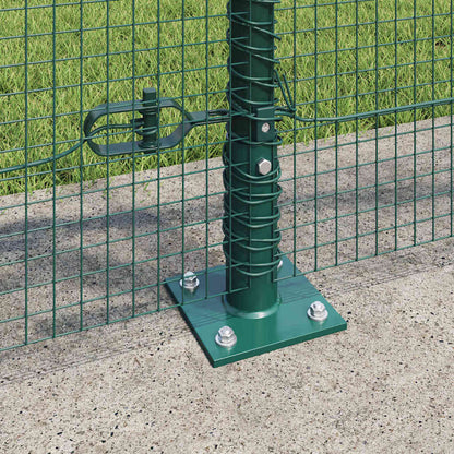 vidaXL Zaunpfosten Grün 25 x 0,8 m (16 x 16 mm Netz) Stahl und PVC