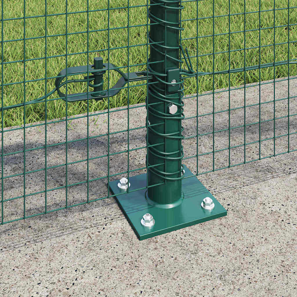 vidaXL Zaunpfosten Grün 25 x 0,8 m (19 x 19 mm Masche) Stahl und PVC
