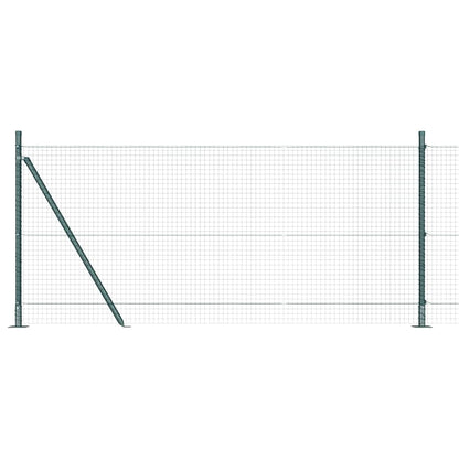 vidaXL Zaunpfosten Grün 25 x 0,8 m (25 x 25 mm Mesh) Stahl und PVC