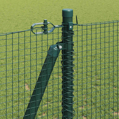 vidaXL Zaunpfosten Grün 25 x 1,2 m (16 x 16 mm Maschen) Stahl und PVC