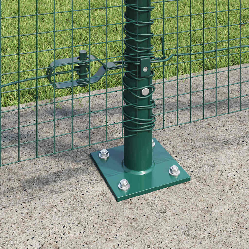 vidaXL Poteau de clôture vert 25 x 1,2 m (treillis 19 x 19 mm) acier et PVC