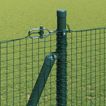 vidaXL Poteau de clôture vert 25 x 1,4 m (maille 19 x 19 mm) acier et PVC