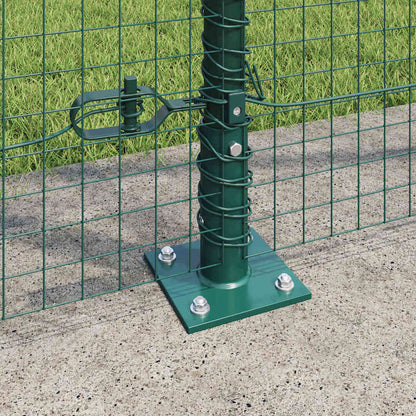 vidaXL Poteau de clôture vert 25 x 1,4 m (mailles de 25 x 25 mm) Acier et PVC