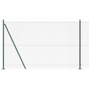 vidaXL Zaunpfosten Grün 25 x 1,5 m (16 x 16 mm Netz) Stahl und PVC