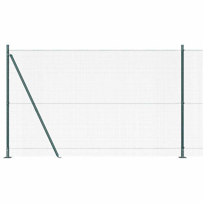 vidaXL Zaunpfosten Grün 25 x 1,5 m (16 x 16 mm Netz) Stahl und PVC