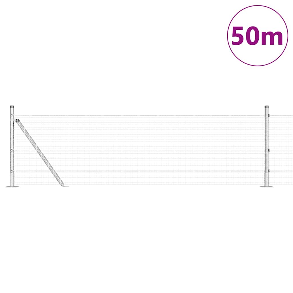 vidaXL Poteau de clôture vert 50 x 0,4 m (mailles 19 x 19 mm) acier et PVC