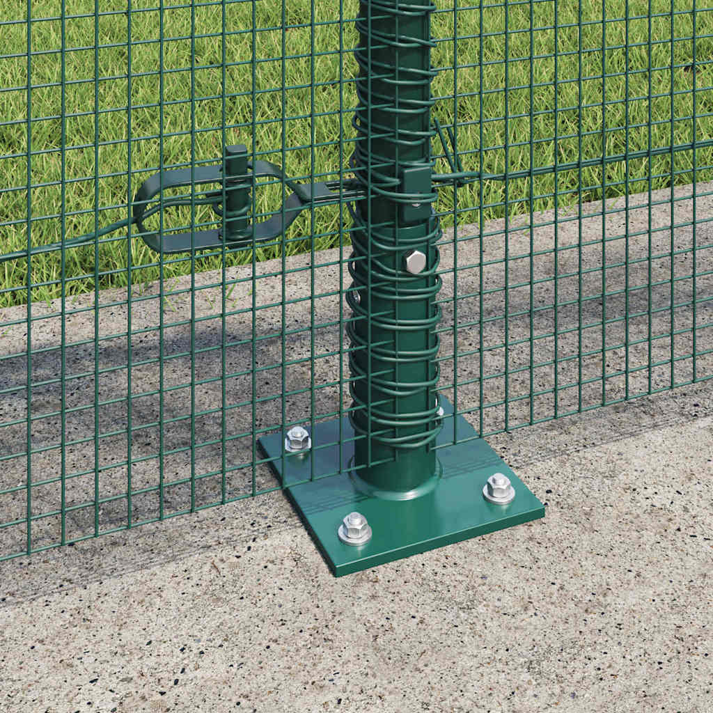 vidaXL Poteau de clôture vert 50 x 0,8 m (mailles 12 x 12 mm) Acier et PVC