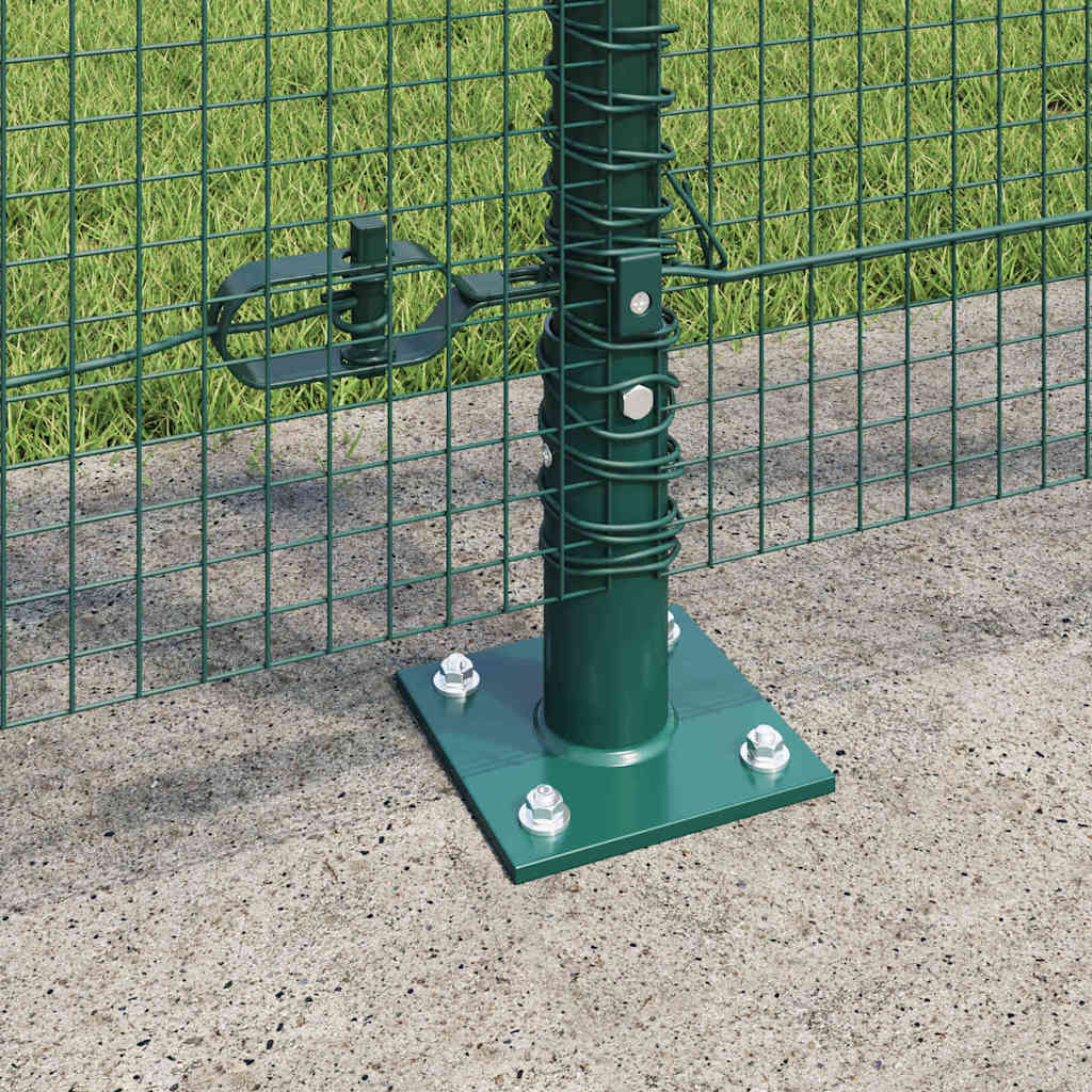 vidaXL Poteau de clôture vert 50 x 1,2 m (treillis 16 x 16 mm) acier et PVC