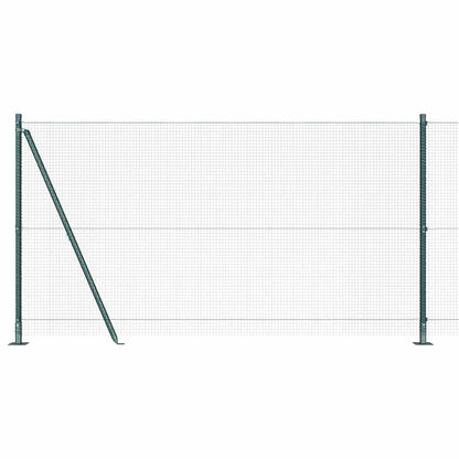 vidaXL Poteau de clôture vert 50 x 1,2 m (treillis 16 x 16 mm) acier et PVC