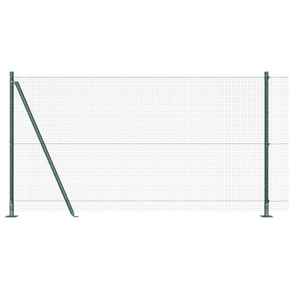 vidaXL Poteau de clôture vert 50 x 1,2 m (treillis 19 x 19 mm) Acier et PVC