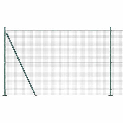 vidaXL Zaunpfosten Grün 50 x 1,4 m (Masche 19 x 19 mm) Stahl und PVC
