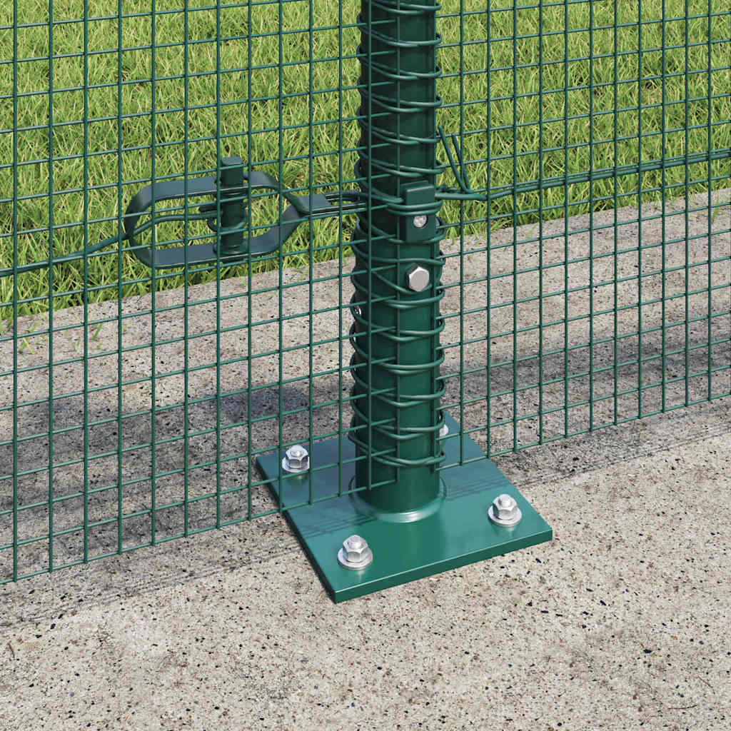vidaXL Poteau de clôture Vert 100 x 0,4 m (maille 12 x 12 mm) Acier et PVC