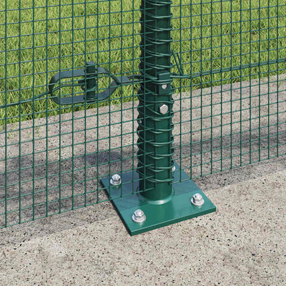 vidaXL Poteau de clôture Vert 100 x 0,4 m (maille 12 x 12 mm) Acier et PVC