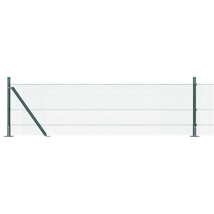 vidaXL Poteau de clôture Vert 100 x 0,4 m (maille 12 x 12 mm) Acier et PVC