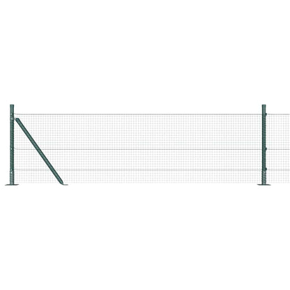 vidaXL Poteau de clôture vert 100 x 0,4 m (maille 19 x 19 mm) acier et PVC