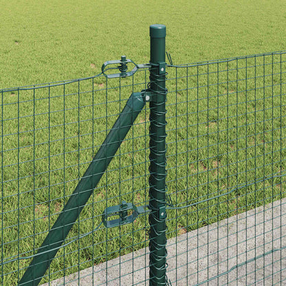 vidaXL Poteau de clôture vert 100 x 0,4 m (maille 25 x 25 mm) Acier et PVC