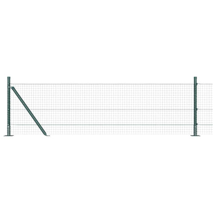 vidaXL Poteau de clôture vert 100 x 0,4 m (maille 25 x 25 mm) Acier et PVC