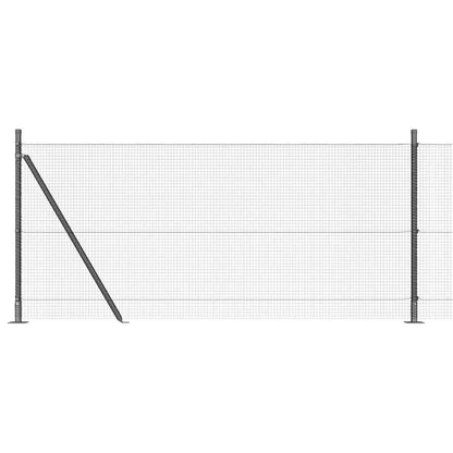 vidaXL Zaunpfosten Grau 10 x 1 m (16 x 16 mm Maschen) Stahl