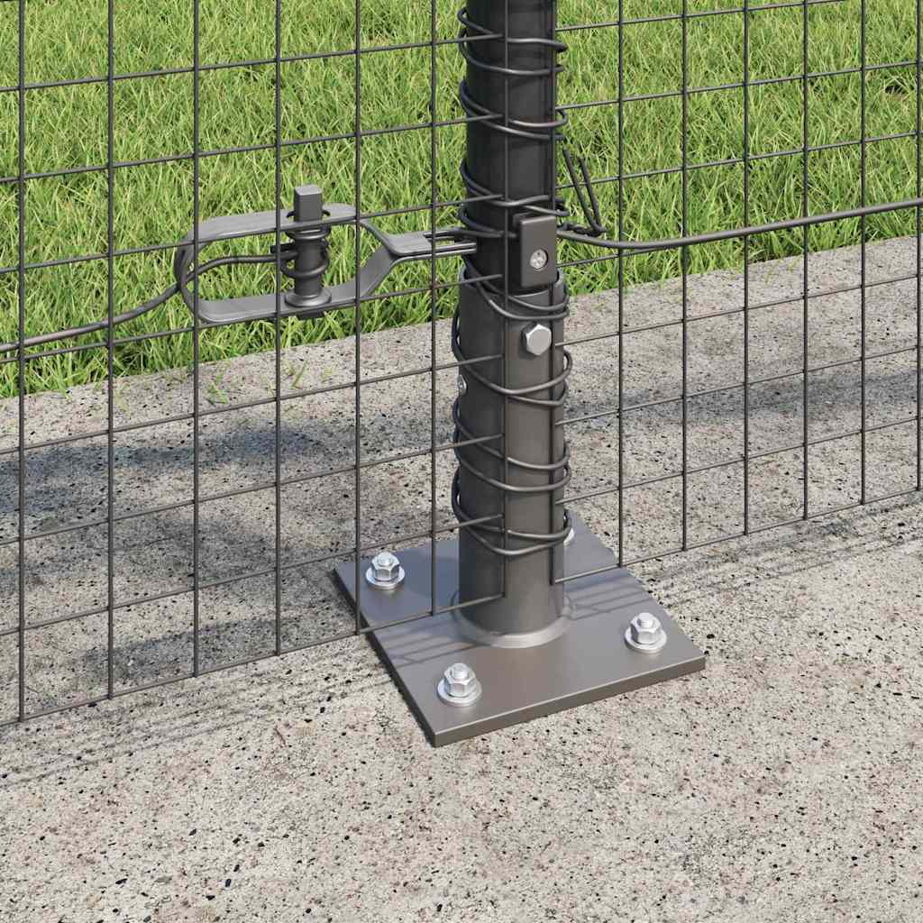 vidaXL Zaunpfosten Grau 10 x 1 m (25 x 25 mm Maschen ) Stahl