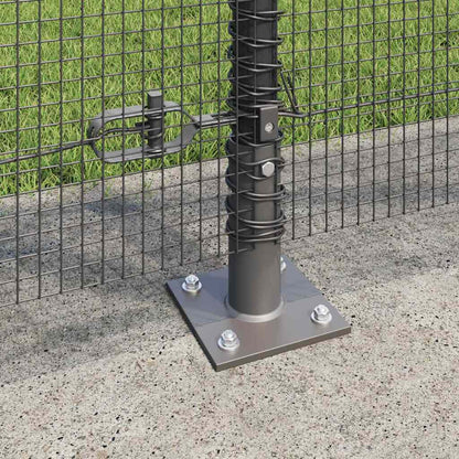 vidaXL Zaunpfosten Grau 10 x 1,2 m (12 x 12 mm Draht) Stahl und PVC