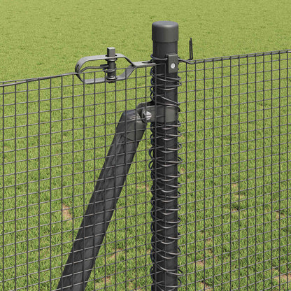 vidaXL Zaunpfosten Grau 10 x 1,2 m (12 x 12 mm Draht) Stahl und PVC