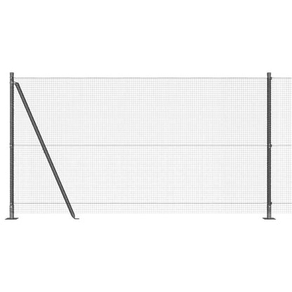 vidaXL Zaunpfosten Grau 10 x 1,2 m (16 x 16 mm Netz) Stahl und PVC