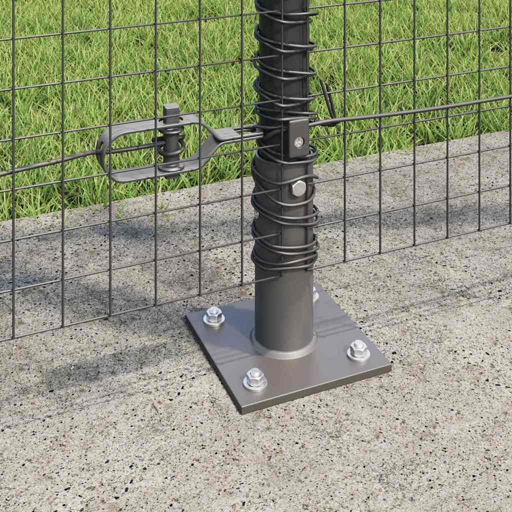 vidaXL Zaunpfosten Grau 10 x 1,2 m (25 x 25 mm Maschen) Stahl und PVC