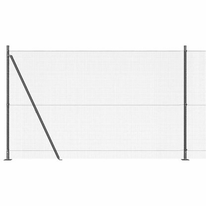 vidaXL Zaunpfosten Grau 10 x 1,4 m (16 x 16 mm Maschen) Stahl und PVC