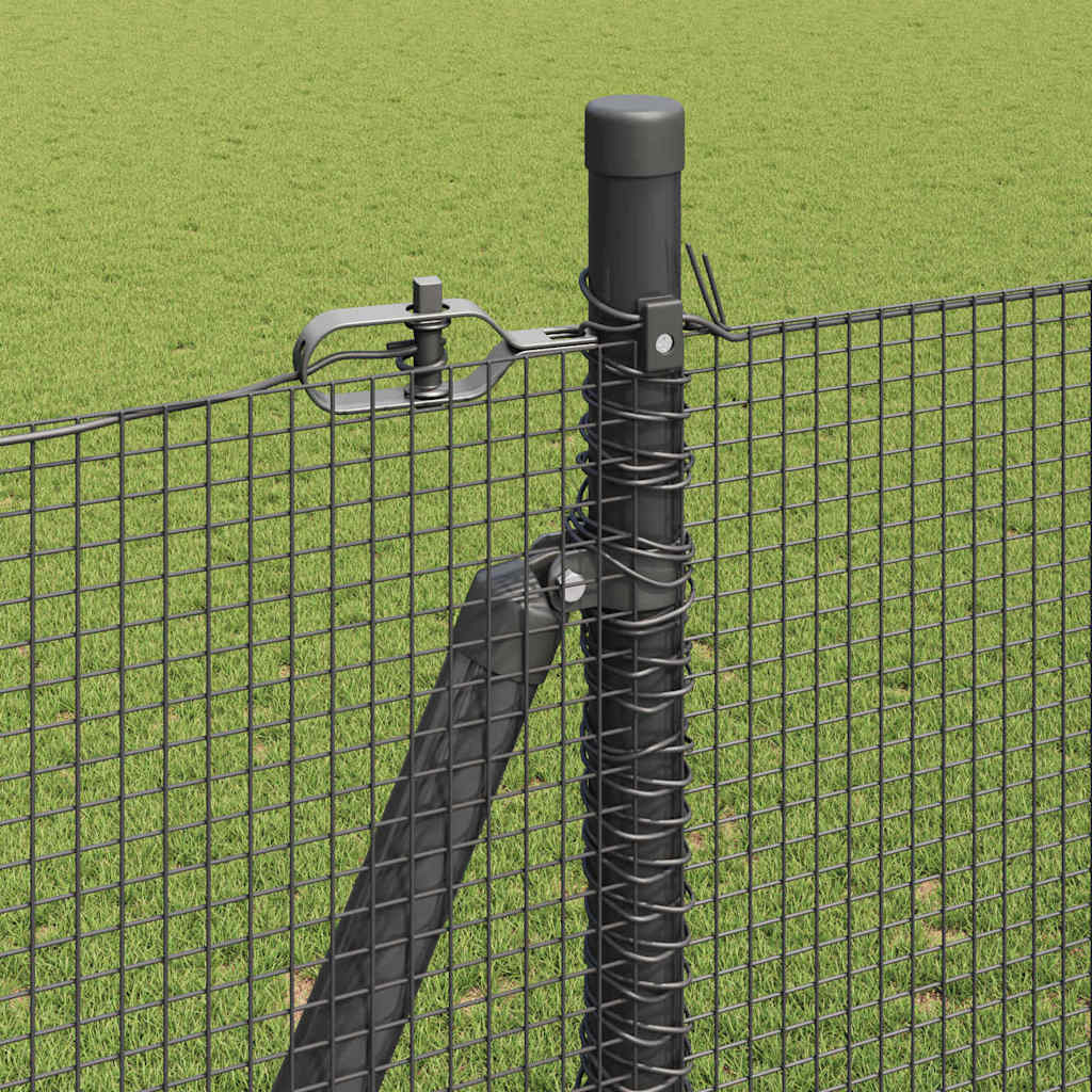 vidaXL Zaunpfosten Grau 10 x 1,6 m (12 x 12 mm Maschenweite)