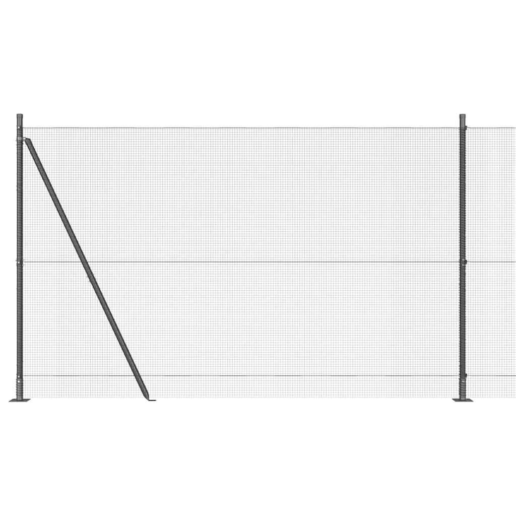 vidaXL Zaunpfosten Grau 10 x 1,6 m (12 x 12 mm Maschenweite)