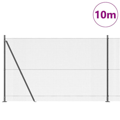 vidaXL Zaunpfosten Grau 10 x 1,6 m (12 x 12 mm Maschenweite)