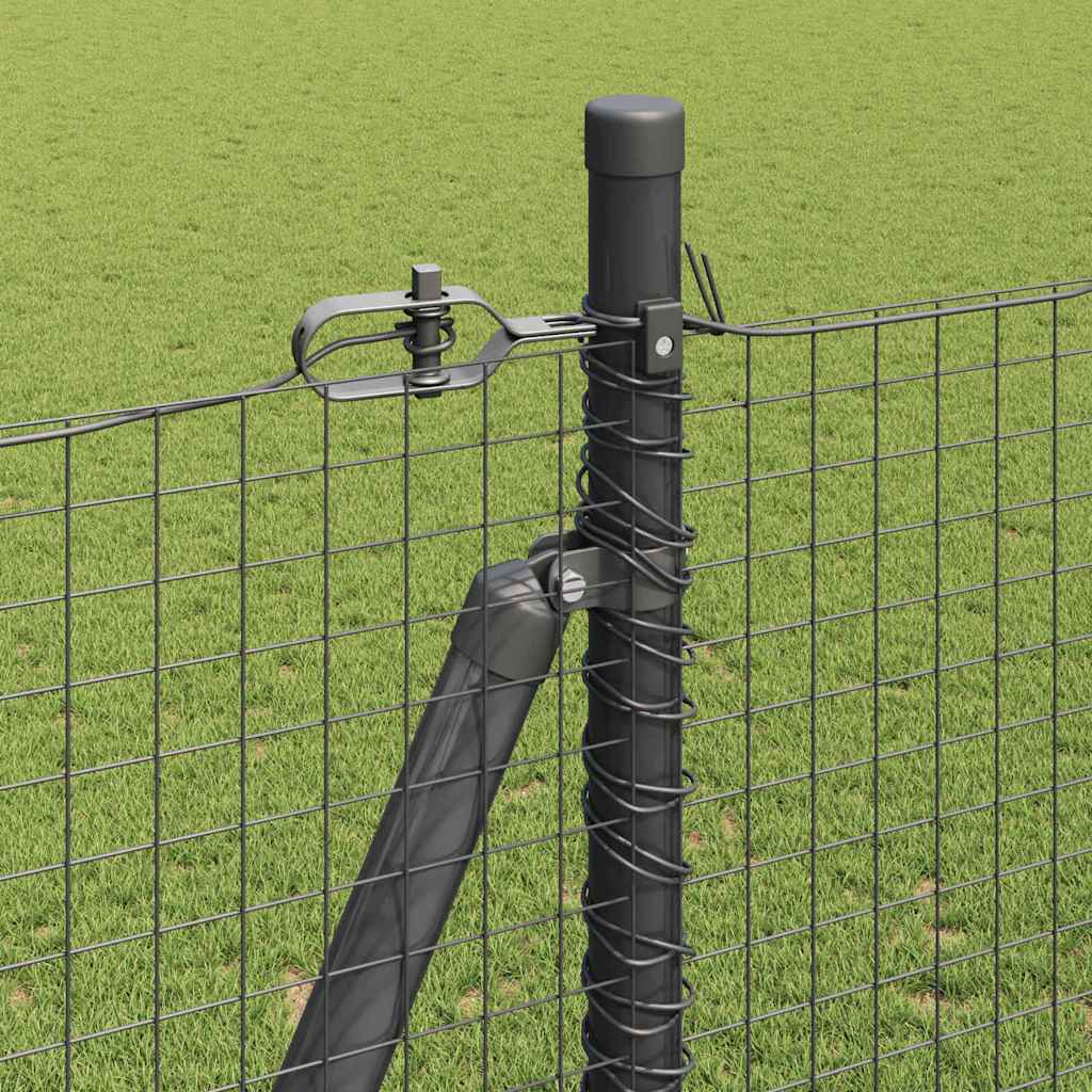 vidaXL Zaunpfosten Grau 10 x 1,6 m (25 x 25 mm Maschenweite)