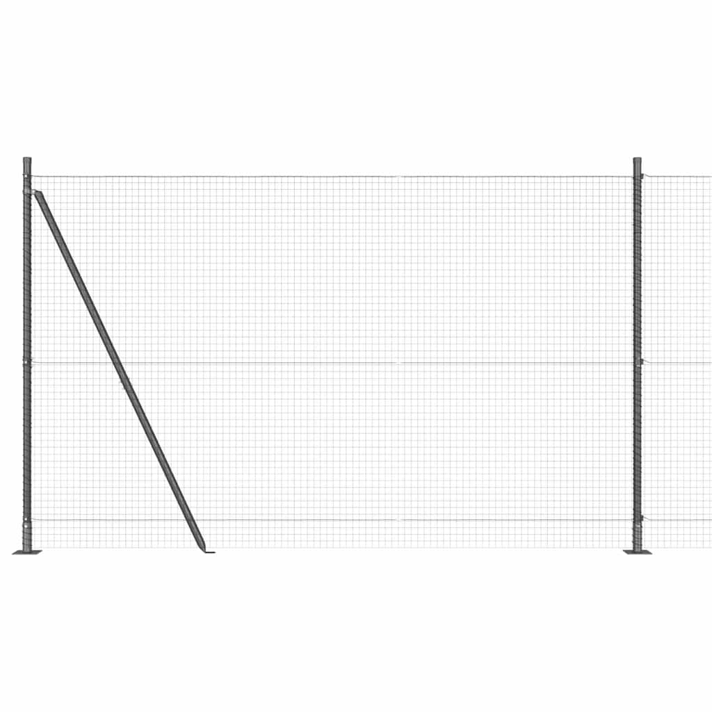 vidaXL Zaunpfosten Grau 10 x 1,6 m (25 x 25 mm Maschenweite)