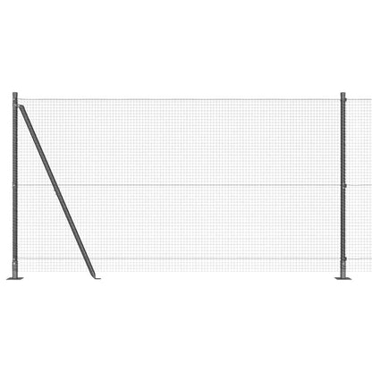 vidaXL Zaunpfosten Grau 25 x 1,2 m (19 x 19 mm Netz) Stahl und PVC