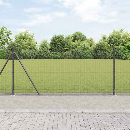 vidaXL Zaunpfosten Grau 25 x 1,5 m (25 x 25 mm Maschendraht) Stahl