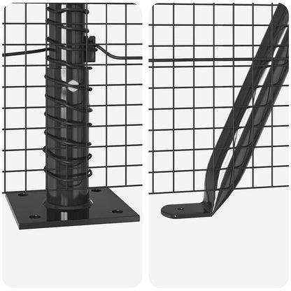 vidaXL Zaunpfosten Grau 50 x 1,4 m (16 x 16 mm Gewebe) Stahl und PVC