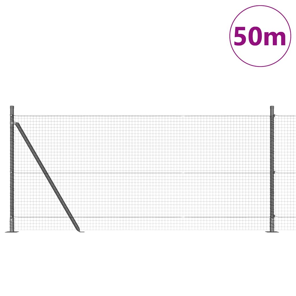 vidaXL Zaunpfosten Grau 100 x 0,8 m (25 x 25 mm Maschendraht)
