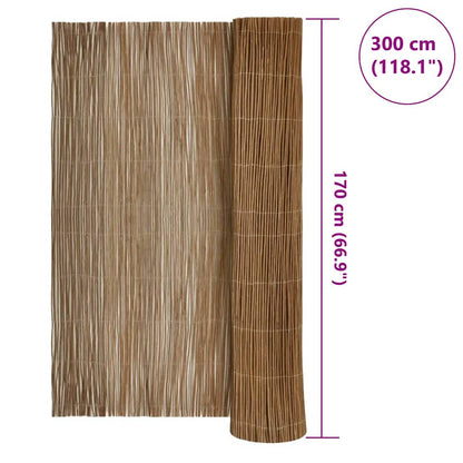 vidaXL Weidenzaun Natur 170 x 300 cm Weide