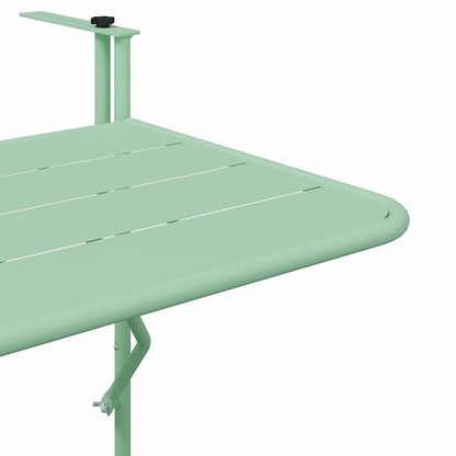 vidaXL Hängender Balkontisch Mintgrün 60 x 39 x 65 cm Stahl