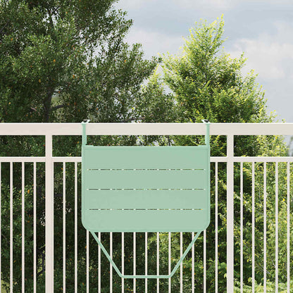 vidaXL Hängender Balkontisch Mintgrün 60 x 39 x 65 cm Stahl