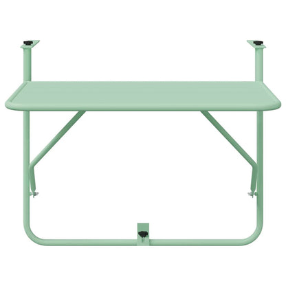 vidaXL Hängender Balkontisch Mintgrün 60 x 39 x 65 cm Stahl
