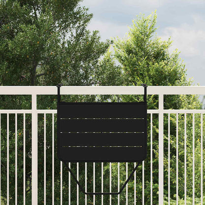 vidaXL Hängender Balkontisch Schwarz 60 x 39 x 65 cm Stahl