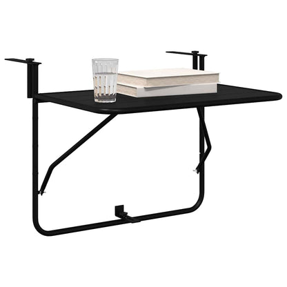 vidaXL Hängender Balkontisch Schwarz 60 x 39 x 65 cm Stahl