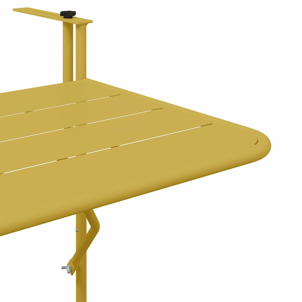 vidaXL Hängender Balkontisch Gold 60 x 39 x 65 cm Stahl