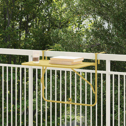 vidaXL Hängender Balkontisch Gold 60 x 39 x 65 cm Stahl
