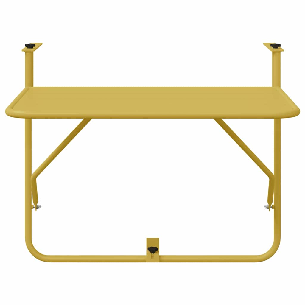 vidaXL Hängender Balkontisch Gold 60 x 39 x 65 cm Stahl