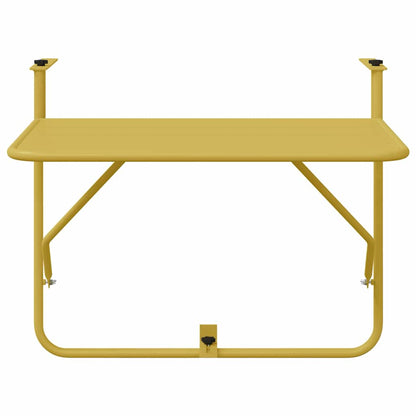 vidaXL Hängender Balkontisch Gold 60 x 39 x 65 cm Stahl