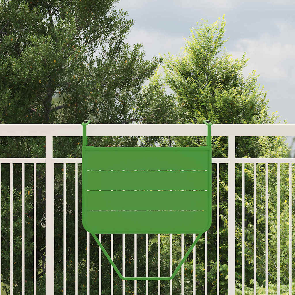 vidaXL Hängender Balkontisch Grün 60 x 39 x 65 cm Stahl