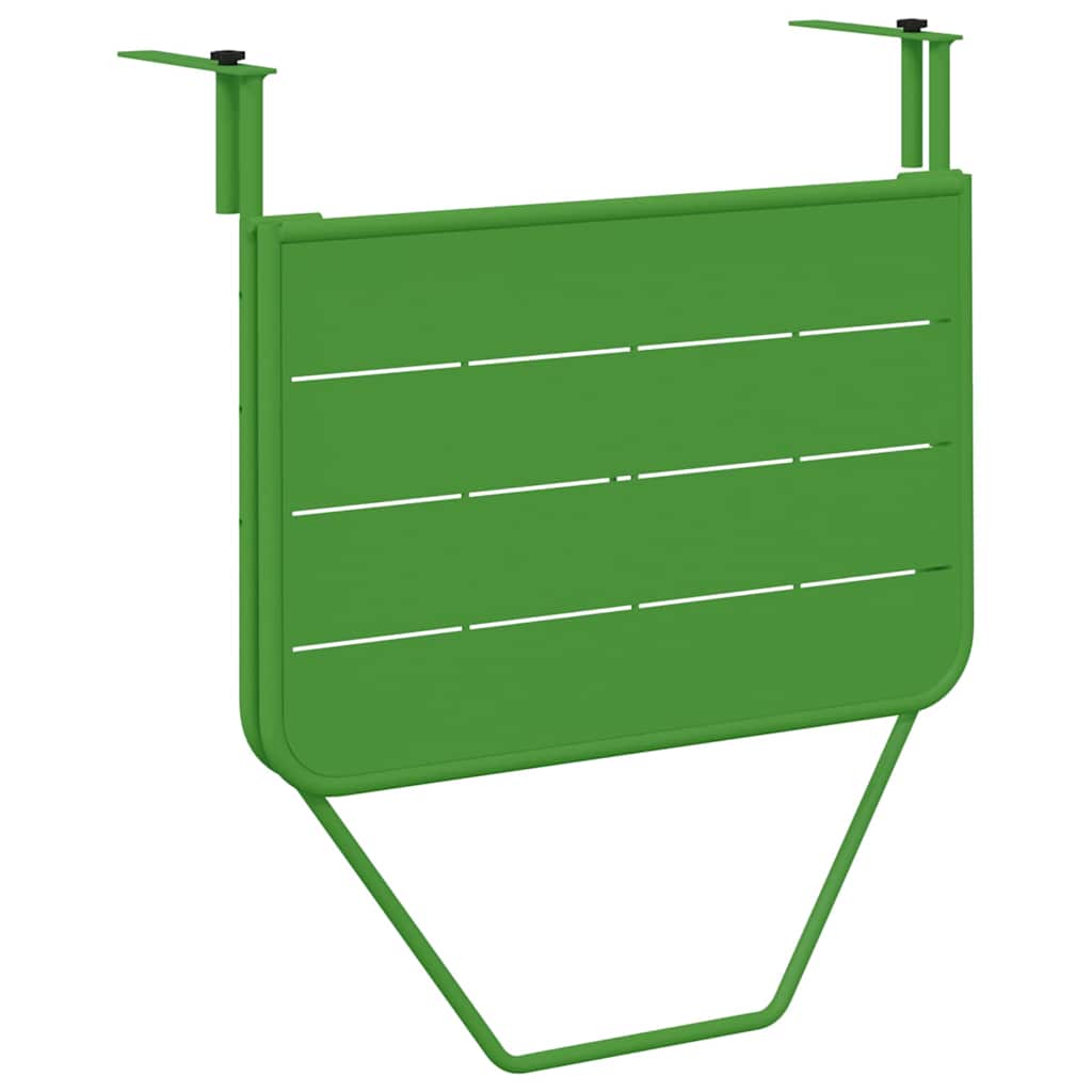 vidaXL Hängender Balkontisch Grün 60 x 39 x 65 cm Stahl