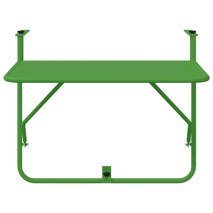 vidaXL Hängender Balkontisch Grün 60 x 39 x 65 cm Stahl